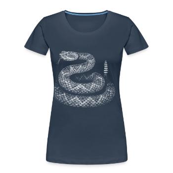Snake - Women's Premium Organic T-Shirt - navy - Front - Mia (176cm)