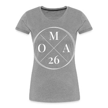 Oma 2026 - Frauen Premium Bio T-Shirt - Navy - Vorne - Mia (176cm)