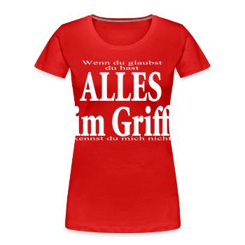 Do you think - you've got everything under control - Women's Premium Organic T-Shirt - navy - Front - Mia (176cm)