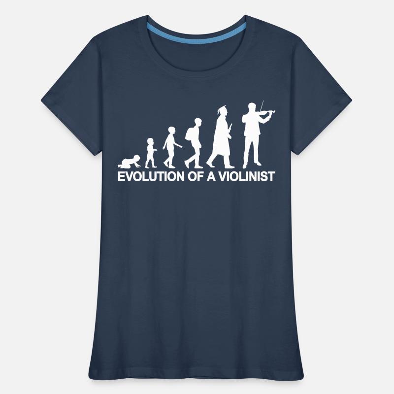 Entwicklung eines Violinist Frauen Premium Bio T-Shirt