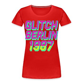Glitch Berlin 1987 - Frauen Premium Bio T-Shirt - Navy - Vorne - Mia (176cm)