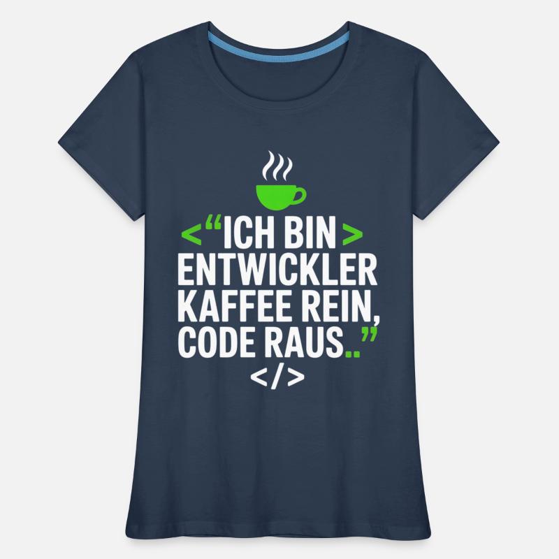 Developer Coffee Programming Saying Women's Premium Organic T-Shirt