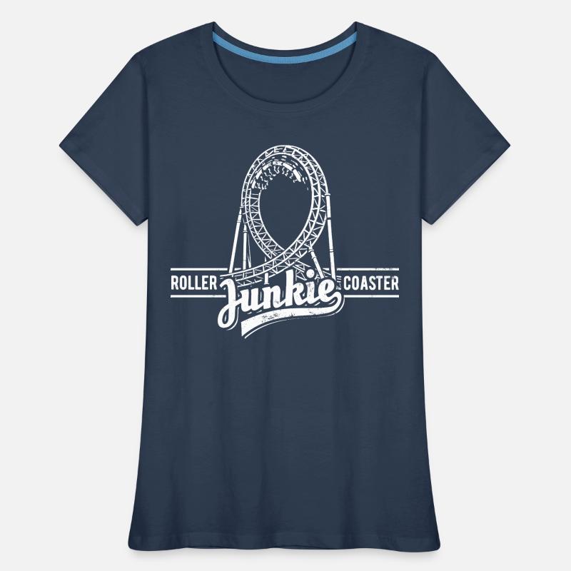 Rollercoaster Junkie - Roller Coaster - Looping Women's Premium Organic T-Shirt