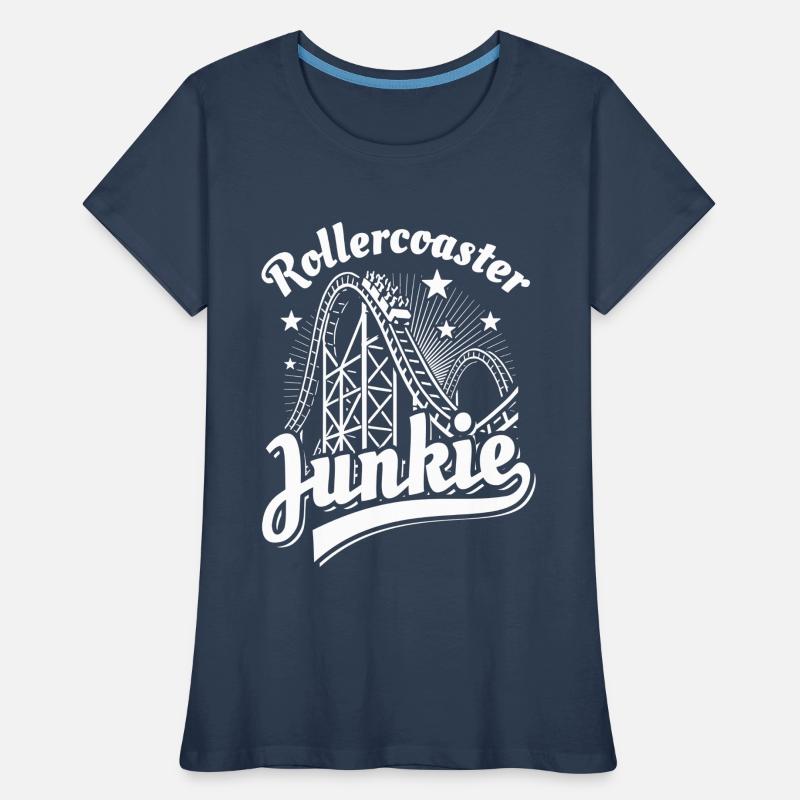 Rollercoaster Junkie - Roller Coaster - Loop Women's Premium Organic T-Shirt