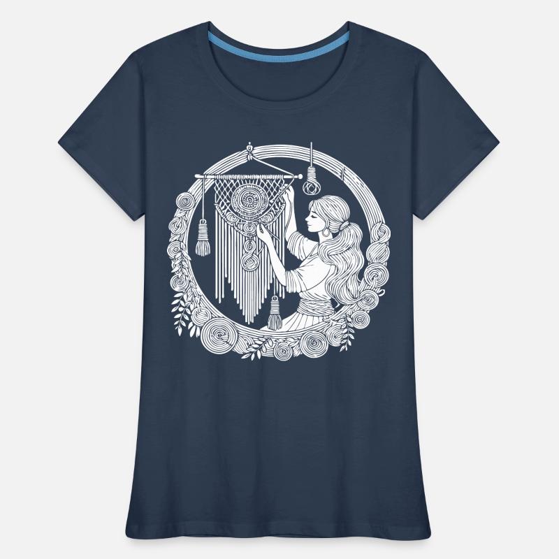 Macrame Design – Creativity & Boho Style Women's Premium Organic T-Shirt