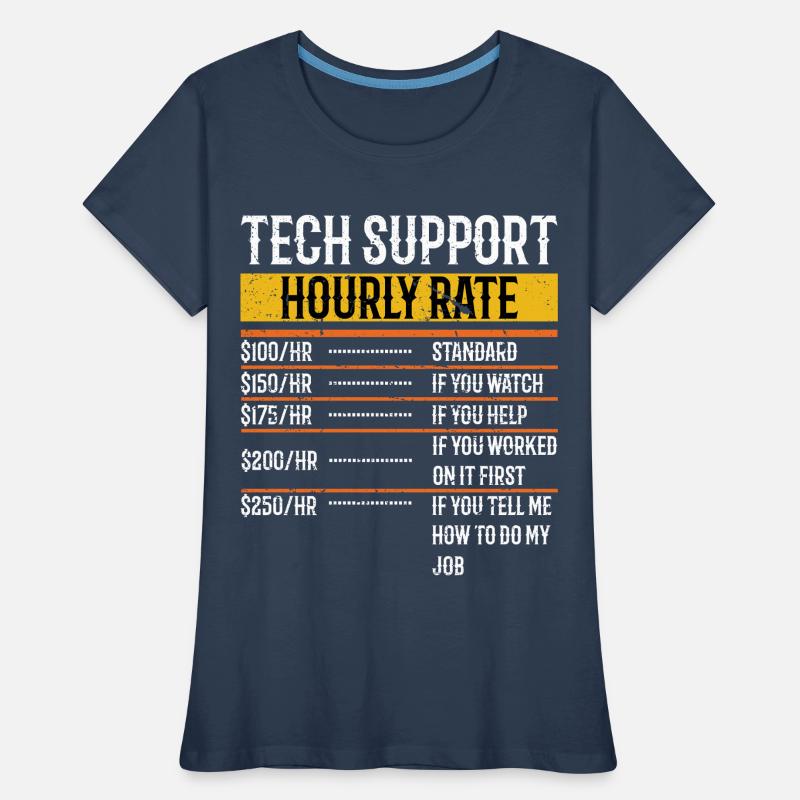 Support technique Taux horaire Programmeur Technique T-shirt bio Premium Femme