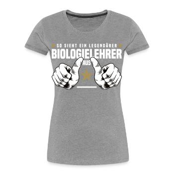 Professeur de biologie - T-shirt bio Premium Femme - bleu marine - Devant - Mia (176cm)