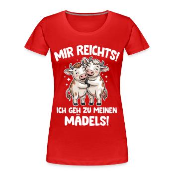 Landwirt Mir reichts ich geh zu meinen Mädels - Frauen Premium Bio T-Shirt - Navy - Vorne - Mia (176cm)