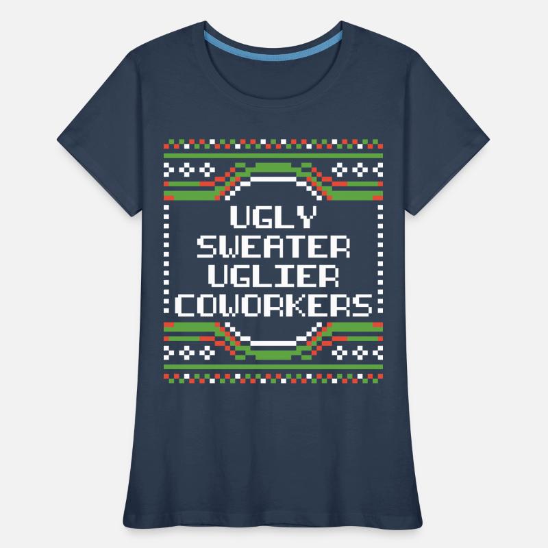Pull de Noël moche de bureau Pull humoristique de bureau T-shirt bio Premium Femme