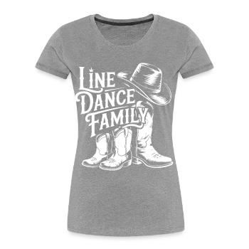 Line Dance Family Boots - Women's Premium Organic T-Shirt - navy - Front - Mia (176cm)