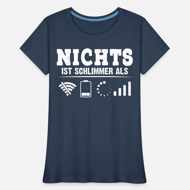 Coder NICHTS IST SCHLIMMER ALS LUSTIG Frauen Premium Bio T-Shirt
