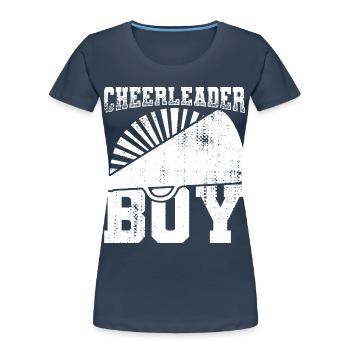 Cheerleader Boy - Women's Premium Organic T-Shirt - navy - Front - Mia (176cm)
