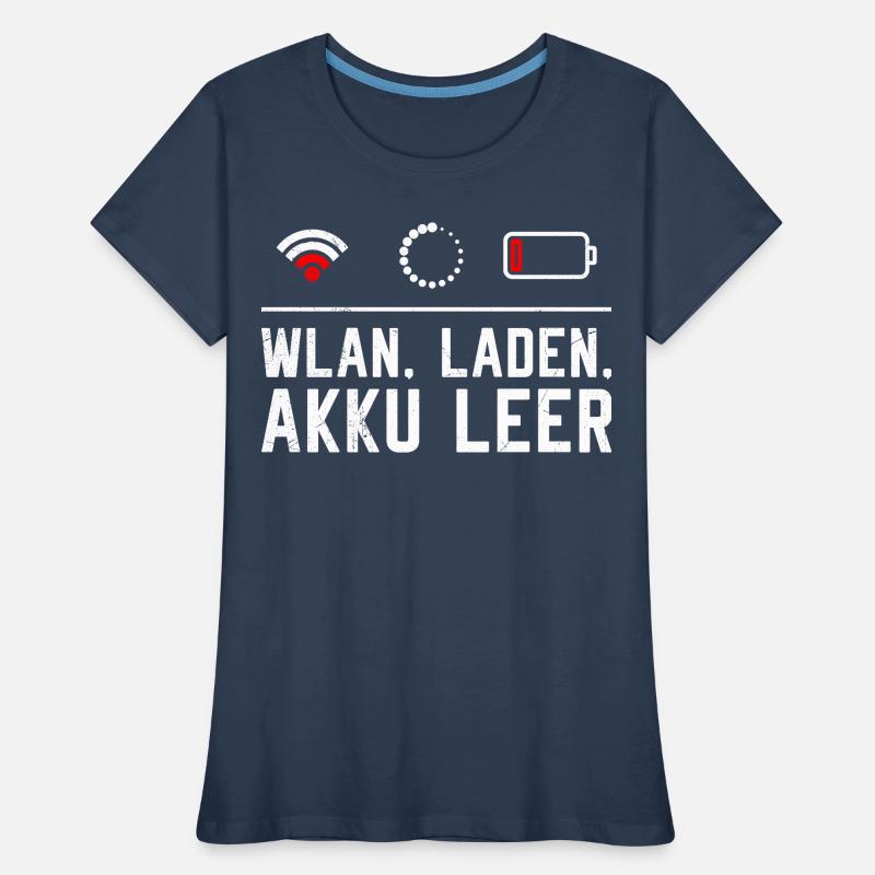 Coder WLAN. LADEN. AKKU LEER LUSTIG Frauen Premium Bio T-Shirt
