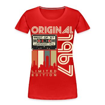 Original 1967 Vintage Retro Birthday Gift - Women's Premium Organic T-Shirt -  - Front - Mia (176cm)