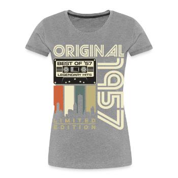 Original 1957 Vintage Retro Birthday Gift - Women's Premium Organic T-Shirt -  - Front - Mia (176cm)