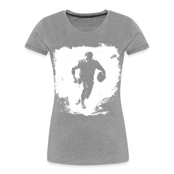 Rugby Streetart - Frauen Premium Bio T-Shirt - Navy - Vorne - Mia (176cm)