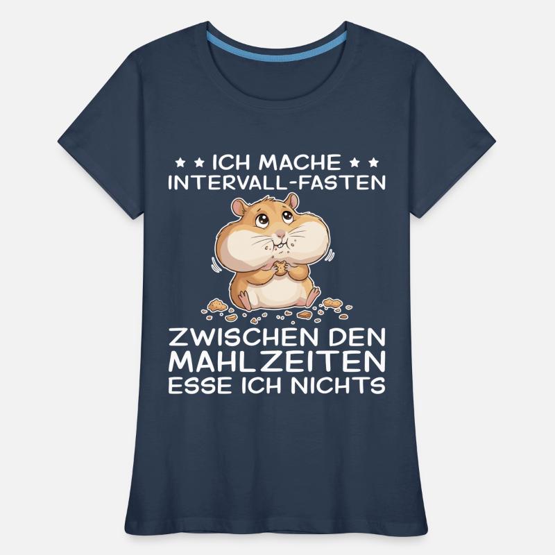 Funny hamster: intermittent fasting between snacks Women's Premium Organic T-Shirt