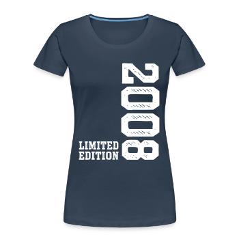 18th Birthday 2008 Limited Edition Boy Girls - Women's Premium Organic T-Shirt - navy - Front - Mia (176cm)