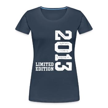 13. Geburtstag 2013 Limited Edition Junge Mädchen - Frauen Premium Bio T-Shirt - Navy - Vorne - Mia (176cm)