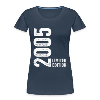2005 Limited Edition 21 Jahre Jubiläum - Frauen Premium Bio T-Shirt - Navy - Vorne - Mia (176cm)