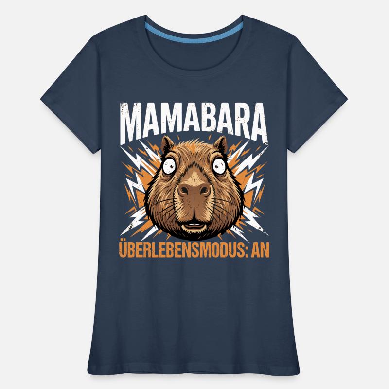 Mamabara Capybara Überlebensmodus Mutter Frauen Premium Bio T-Shirt