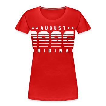 Édition Originale Édition Limitée Anniversaire août 1996 - T-shirt bio Premium Femme -  - Devant - Mia (176cm)