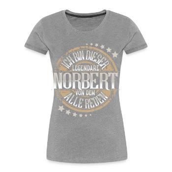 Norbert - Frauen Premium Bio T-Shirt -  - Vorne - Mia (176cm)