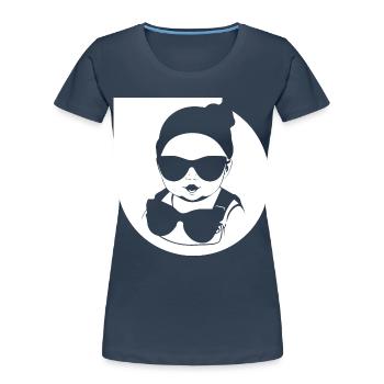 Funny Toddler Wearing Sunglasses Cool Baby - Women's Premium Organic T-Shirt - navy - Front - Mia (176cm)