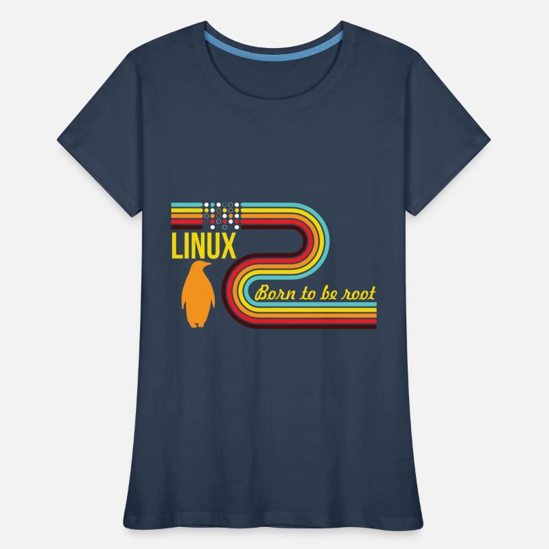 Né pour être Root Linux Nerd Geek Coding T-shirt bio Premium Femme