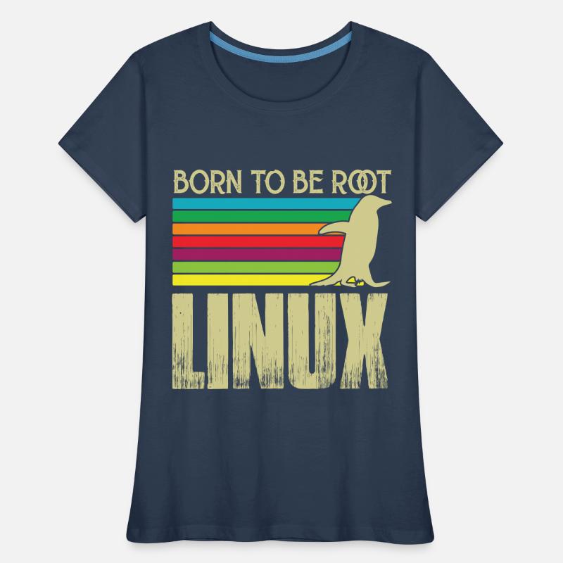 Linux Born to be root Admin Linux Frauen Premium Bio T-Shirt