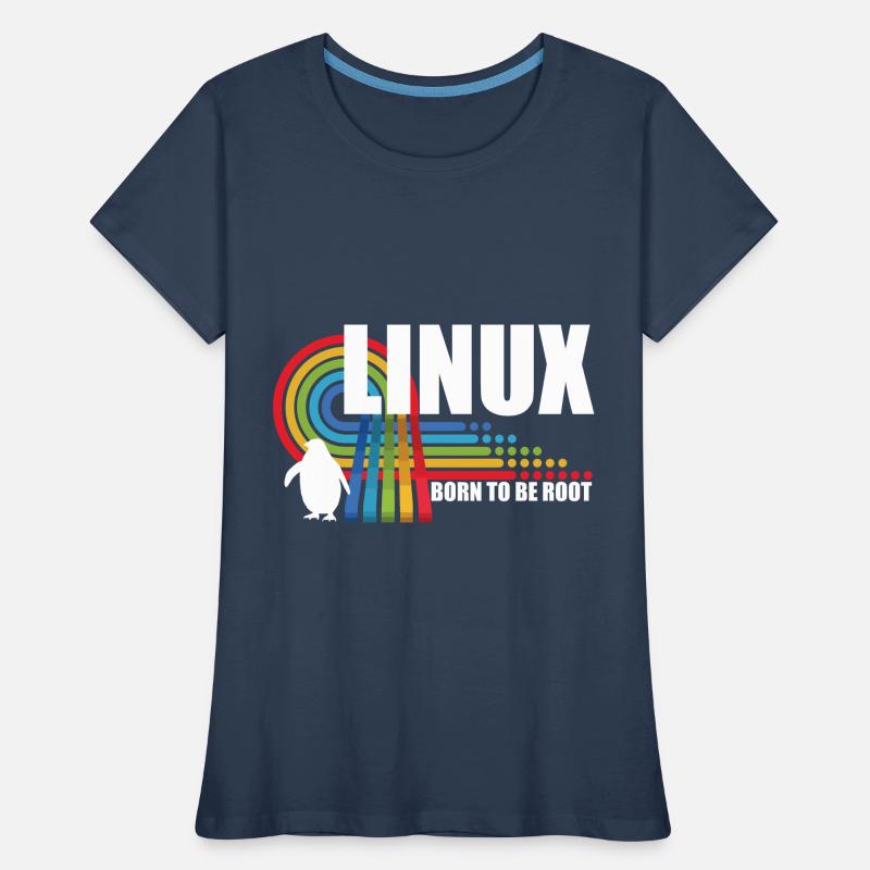 Born To Be Root Penguin Linux Nerd Coding Geek Women's Premium Organic T-Shirt