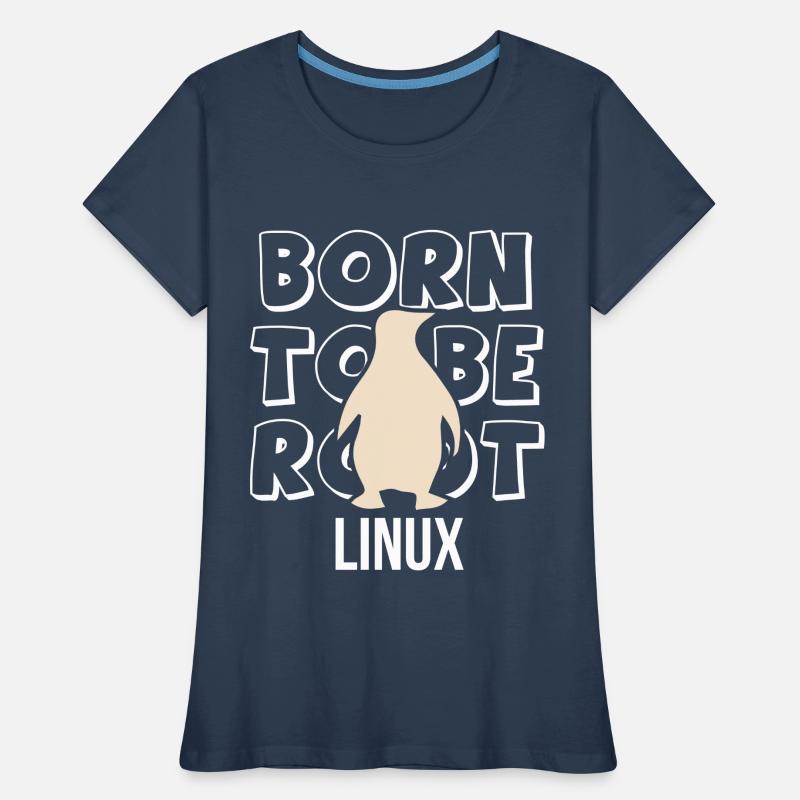 Né pour être administrateur Linux root pour Nerd et Geeks T-shirt bio Premium Femme