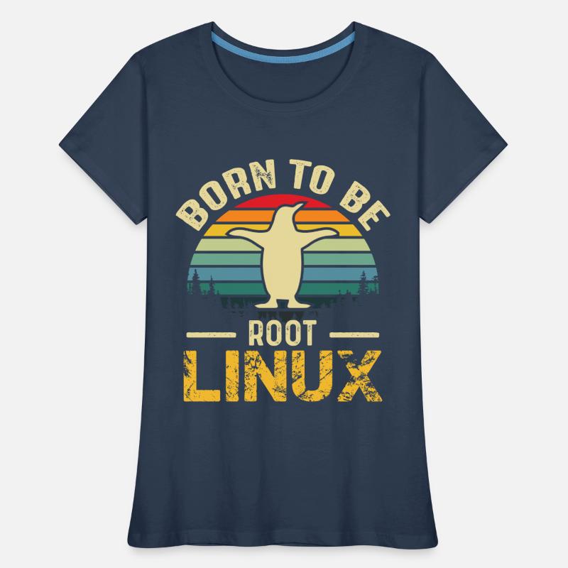 Born To Be Root Linux Nerd Admin Geek Frauen Premium Bio T-Shirt