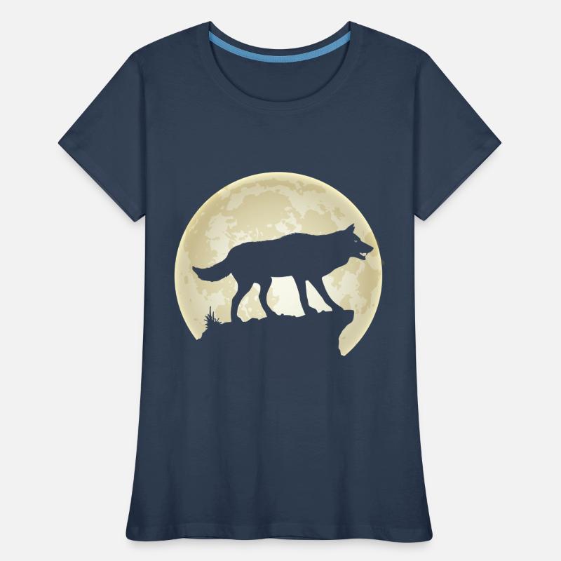 Full Moon Wolf Pack Wolf Pack Women's Premium Organic T-Shirt