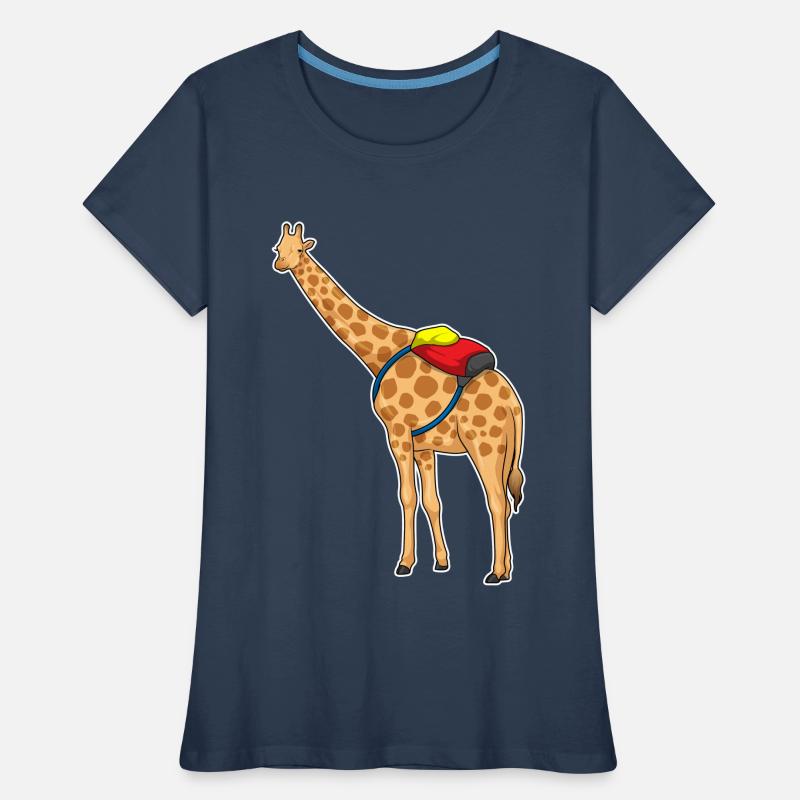 Giraffe Backpack Women's Premium Organic T-Shirt