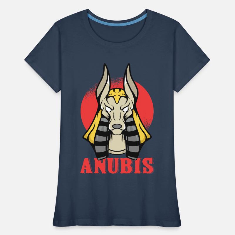 Anubis Mignon Egyptologue Pyramides Egypte Sou T-shirt bio Premium Femme