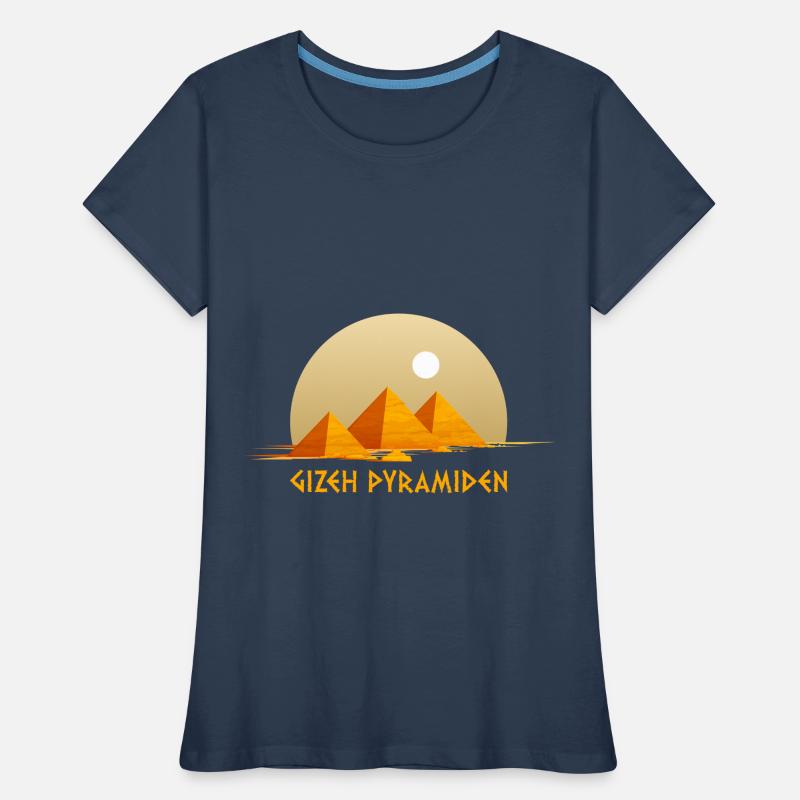 Pyramides de Gizeh Anubis Egypte Souvenir Egypte T-shirt bio Premium Femme