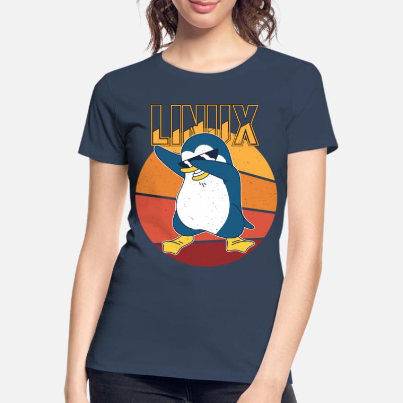 Linux Root Admin Cool Penguin Informatics Nerd Women's Premium Organic T-Shirt