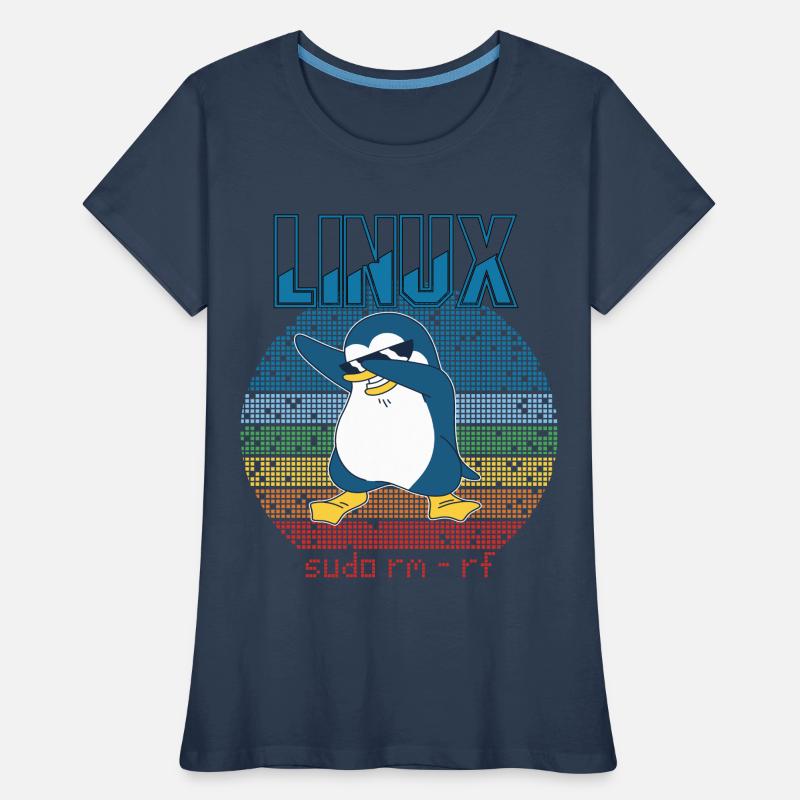 Linux sudo root geek admin pingouin nerd programmeur T-shirt bio Premium Femme