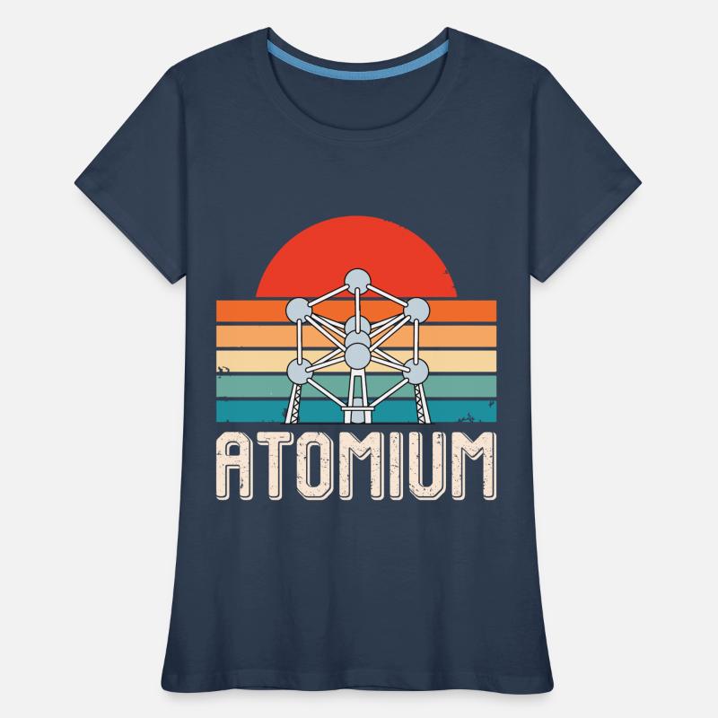 Atomic Physics Atomium Atomic nucleus Science Physicist Women's Premium Organic T-Shirt