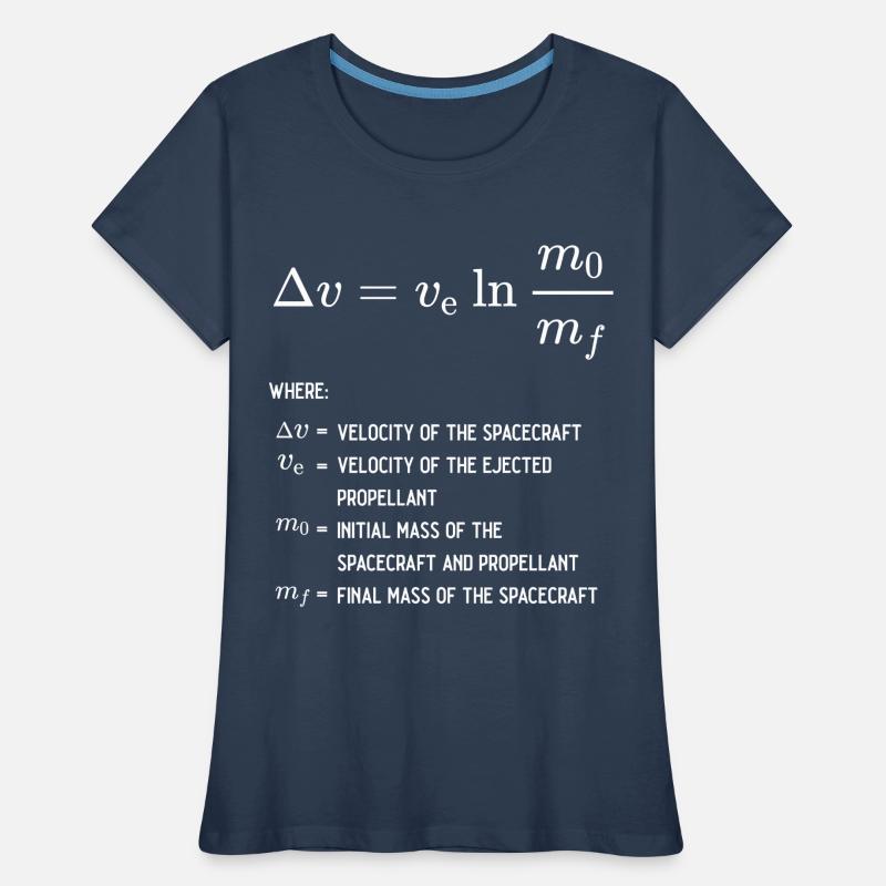 Rocket Equation Physics Rocket Science Physicist Women's Premium Organic T-Shirt