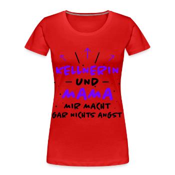 Kellnerin Spruch Beruf Lustiges Kellnerin Geschenk - Frauen Premium Bio T-Shirt - Navy - Vorne - Mia (176cm)