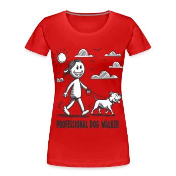 Pitbull Pet Dog Amoureux des animaux - T-shirt bio Premium Femme - bleu marine - Devant - Mia (176cm)