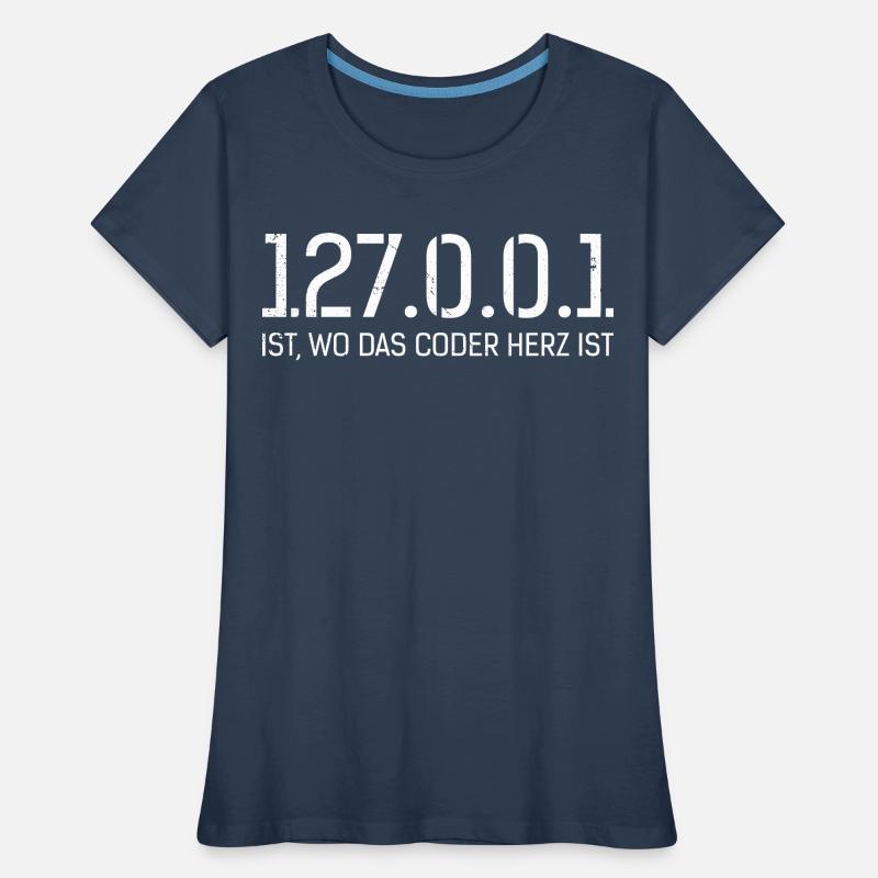 Science Coder 127.0.0.1 IST. WO CODER HERZ IST Frauen Premium Bio T-Shirt