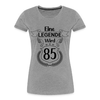 eine legende wird 85 - Frauen Premium Bio T-Shirt -  - Vorne - Mia (176cm)