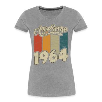 1964 Birthday Awesome since Retro - Women's Premium Organic T-Shirt -  - Front - Mia (176cm)