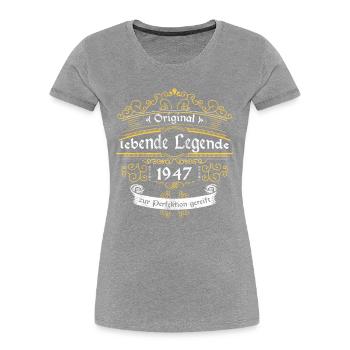 1947 Geburtstag lebende Legende zur perfektion - Frauen Premium Bio T-Shirt - Navy - Vorne - Mia (176cm)