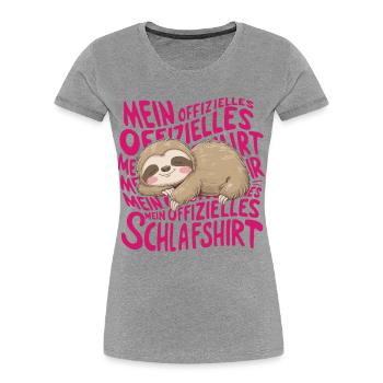 Mein offizielles Schlafshirt - Frauen Premium Bio T-Shirt - Navy - Vorne - Mia (176cm)