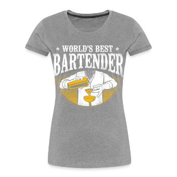Bartender Mixologist World's Best - Women's Premium Organic T-Shirt - navy - Front - Mia (176cm)