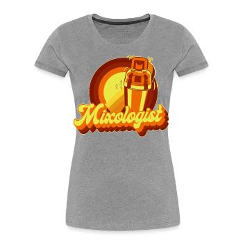 Bartender Mixologist Retro Vintage - Frauen Premium Bio T-Shirt - Navy - Vorne - Mia (176cm)